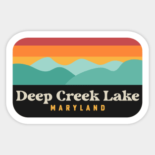 Deep Creek Lake State Park Maryland Retro Vintage Sunset Sticker